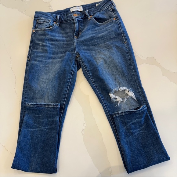 Dear John Women's Skinny Jeans Size 29 Blue Stretch Medium Wash Distressed - Picture 9 of 16